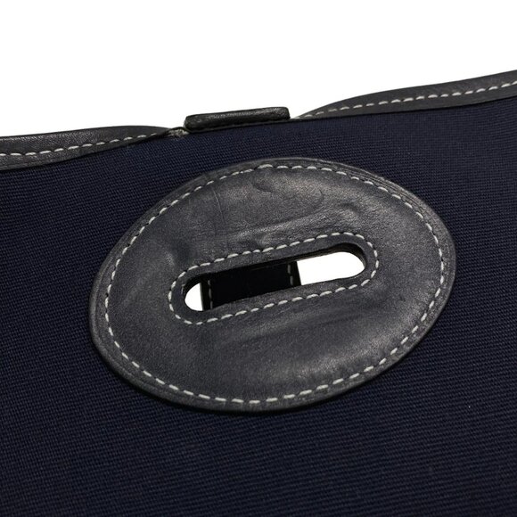 Auth HERMES Buenaventura Mini - Blue Indigo Toile Officier Veau Barenia None - Picture 13 of 15